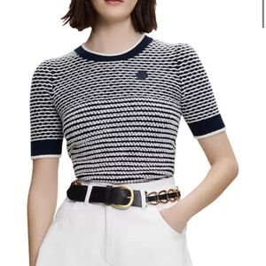 Maje Momao Striped Sweater